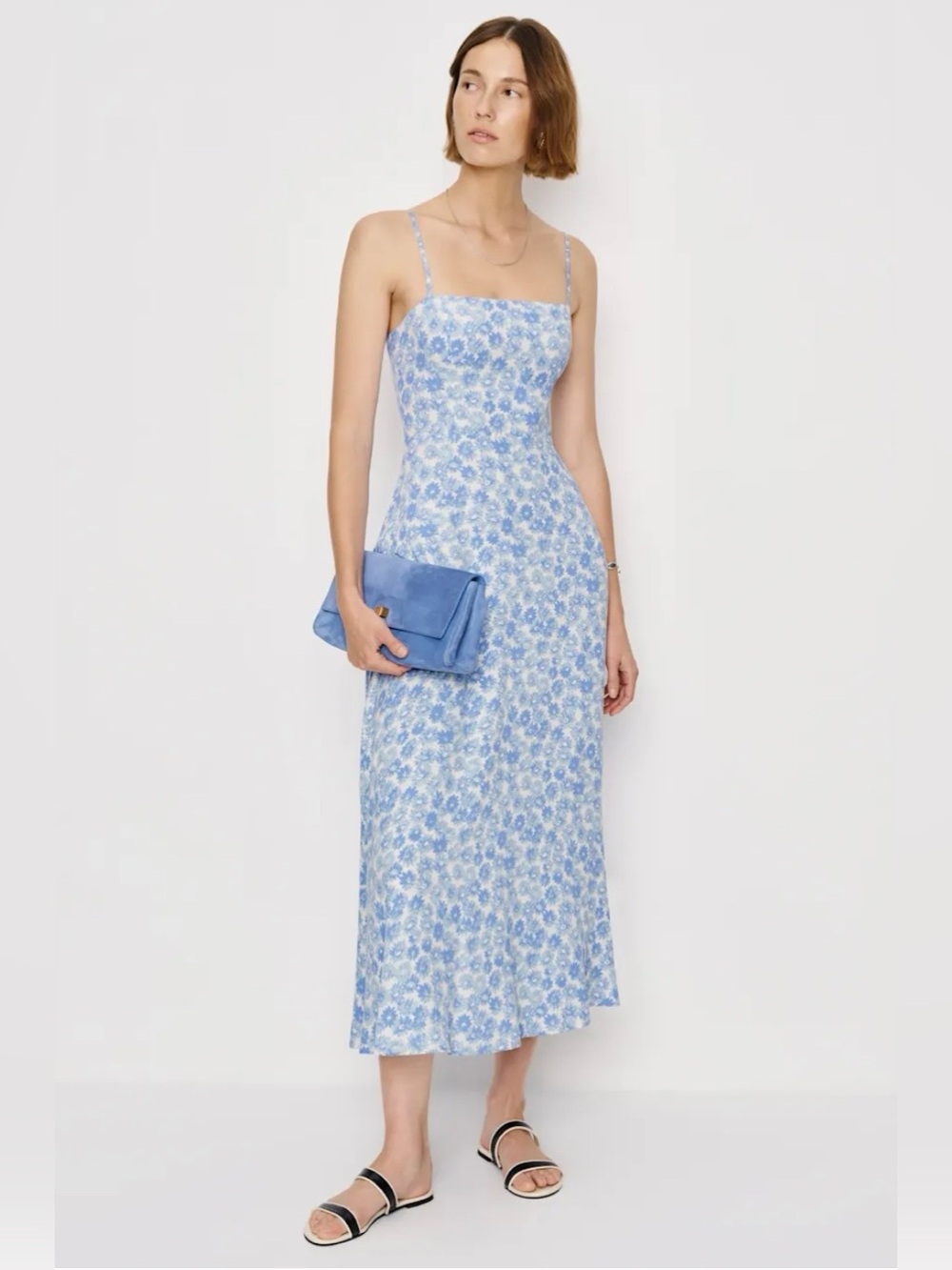 Reformation Monette Dress Blue - Size 2